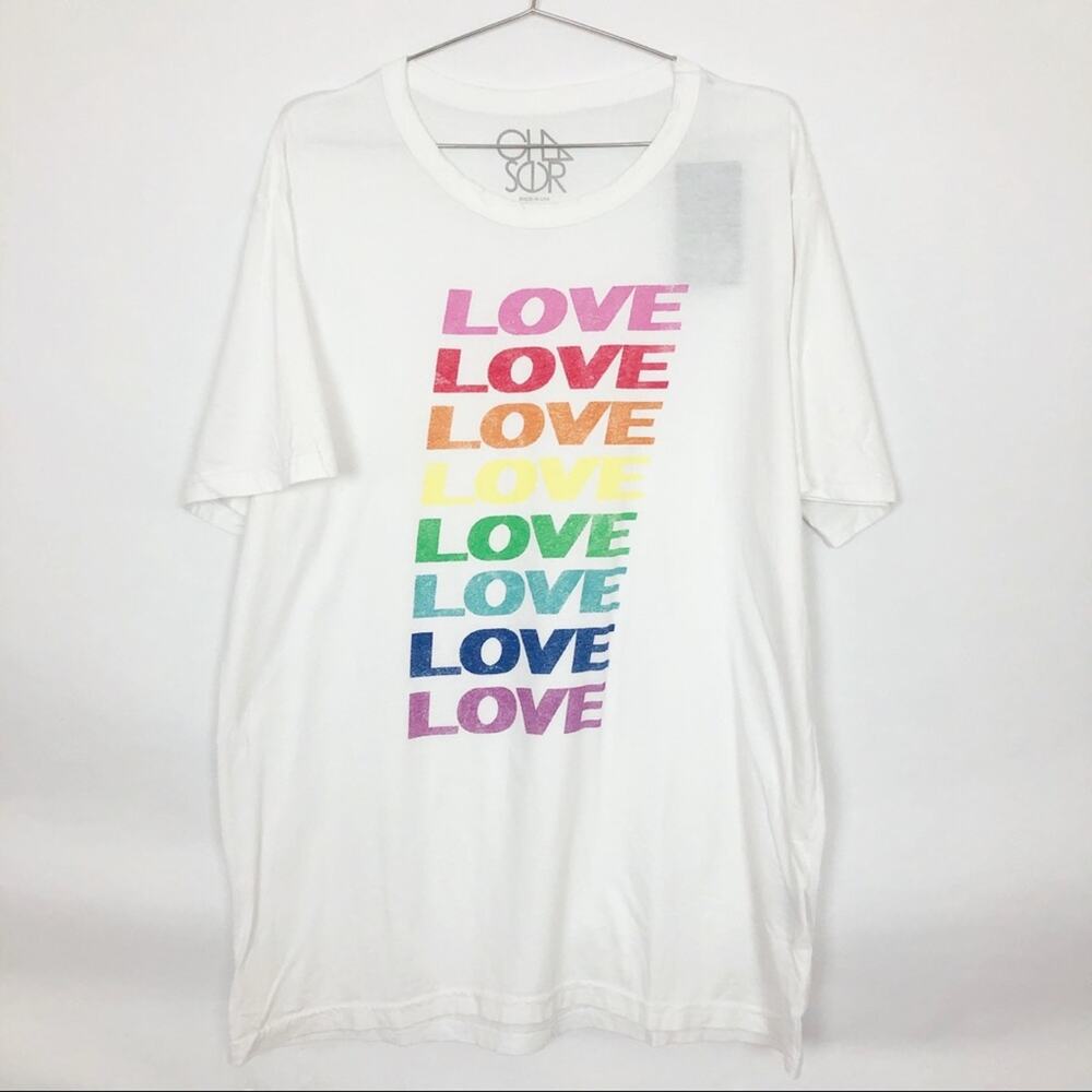CHASER Pride Rainbow Love Graphic Tee Size‎ XL LGBTQIA+ parade festival NWT